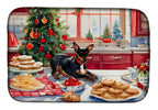 Miniature Pinscher Christmas Cookies Dish Drying Mat