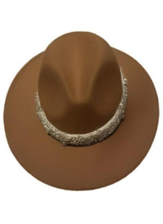 Wool Jazz Fedora Hats | Embroidered Cap