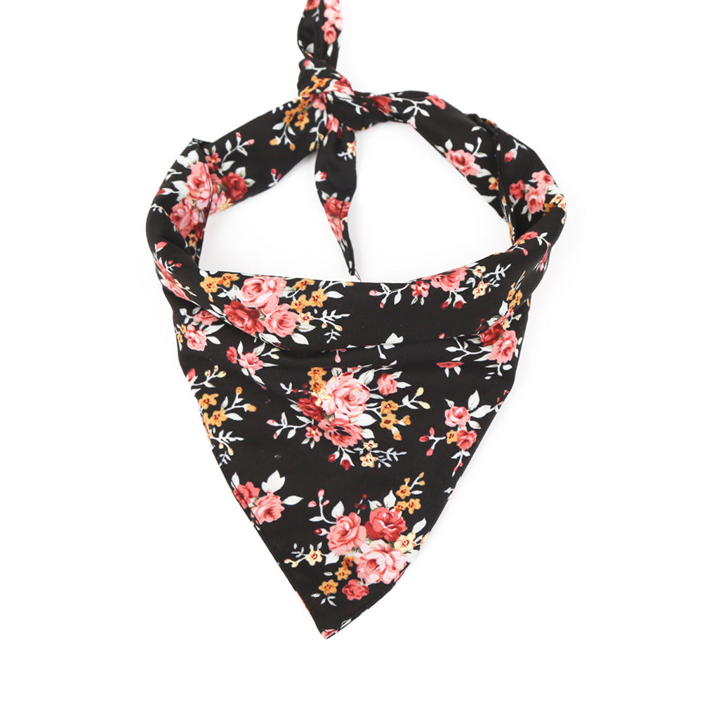 Fashion Flower Pet Triangle Scarf for Dogs and Cats
