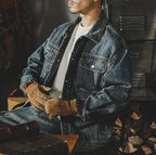 Men's Vintage Washed Denim Jacket for Spring 2023