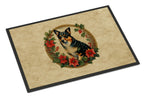 Lancashire Heeler Christmas Flowers Doormat