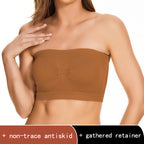Plus Size Women's Strapless Mesh Wireless Bralette