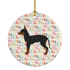 English Toy Terrier #1 Merry Christmas Ceramic Ornament