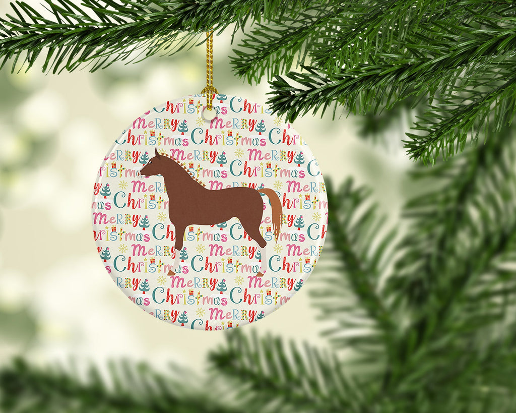 Hannoverian Horse Christmas Ceramic Ornament