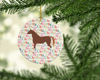Hannoverian Horse Christmas Ceramic Ornament