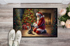 Scottish Terrier and Santa Claus Doormat