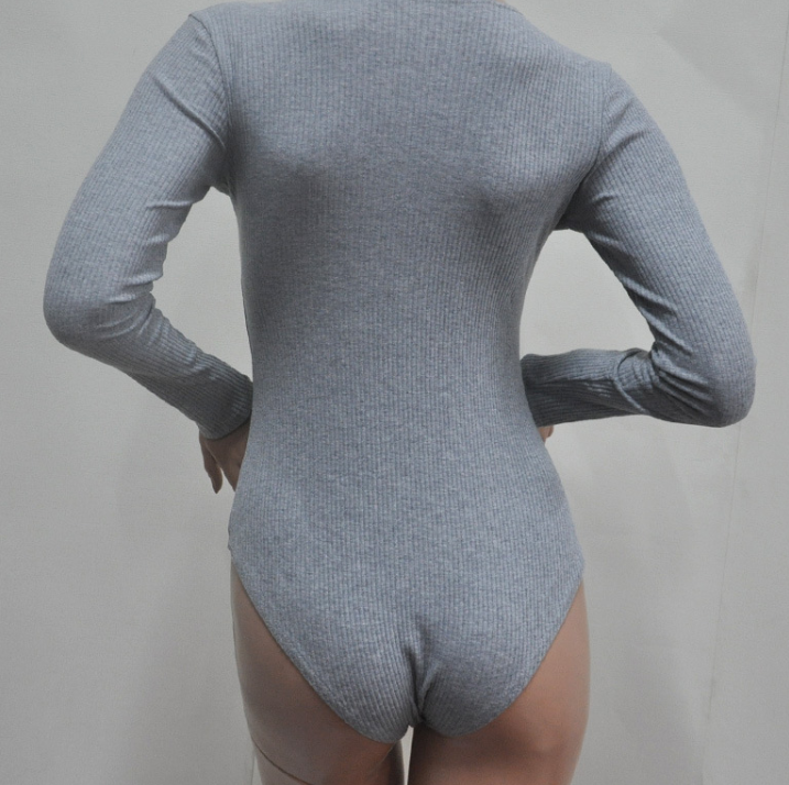 Long Sleeve Tie Bodysuit with Crisscross Design