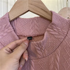 Solid Color Knitted Sweater Base Dress