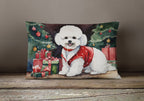 Bichon Frise Christmas Throw Pillow
