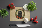 Puli Christmas Flowers Glass Cutting Board