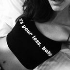 Women's Fashion Letter Print Tank Top T-Shirt
