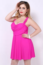 Plus Size Skirted One-Piece Swimsuit Bikini
