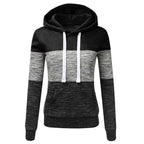 Color Block Long Sleeve Hooded Women's Sweatshirt | Streetwear