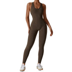 High Elasticity Women's Yoga Bodysuit with Open Back
