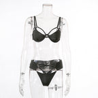 Sexy Lace Lingerie Set with Underwire and Cutouts