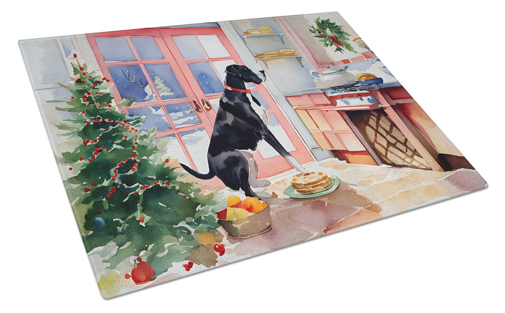 Great Dane Christmas Cookies Glass Cutting Board