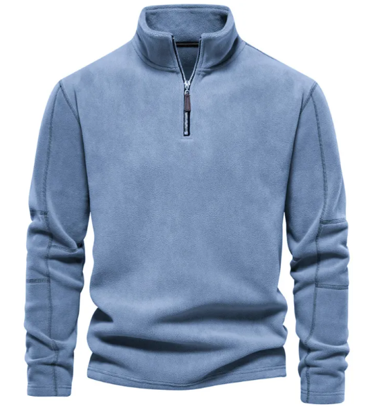 Men's Fleece Stand-Collar Zipper Sweatshirt | Streetwear