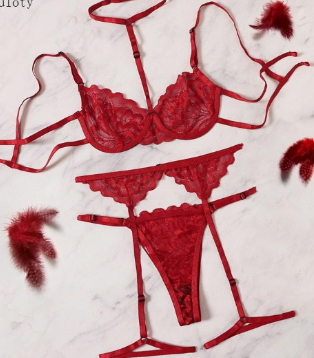 Carmen Lingerie Set with Thong - One Set
