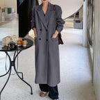 Classic British Style Women's Long Trench Coat