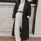 Women's Retro Slim Fit Woolen Trench Coat Jacket