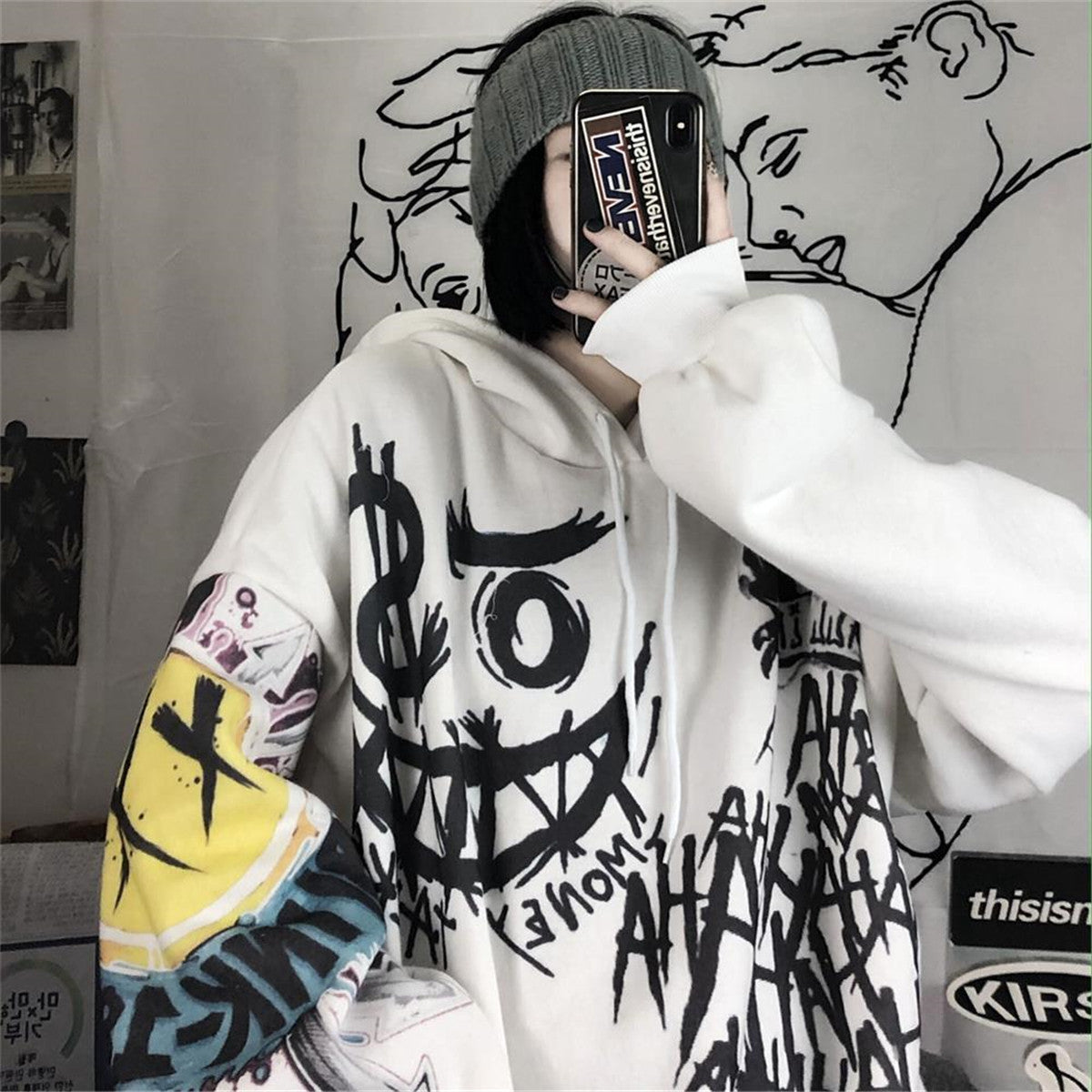 Cool Tie Dye Harajuku Hoodie for Women - Gothic Style | Streetwear
