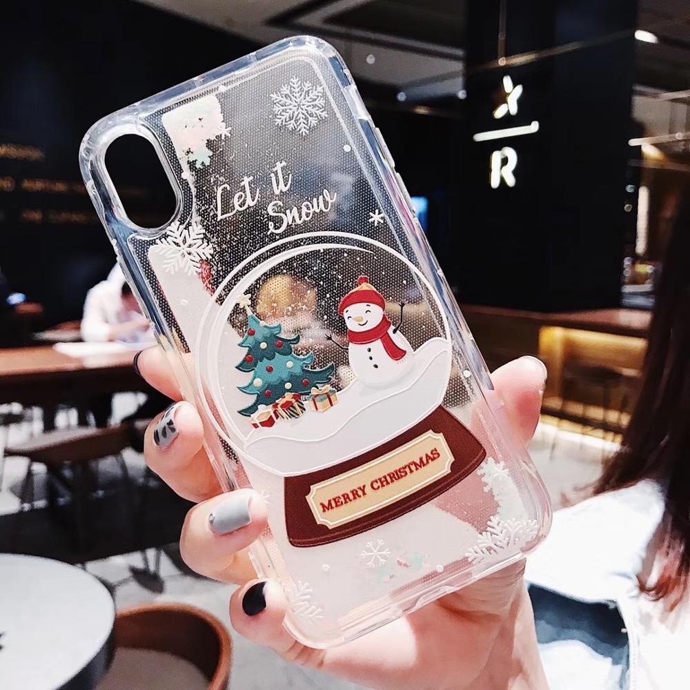 Snowflake Liquid Sand Christmas Phone Case | Protective Cover
