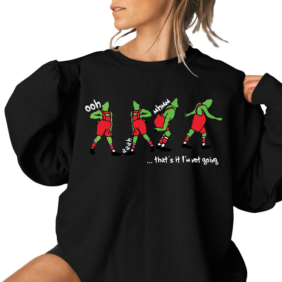 Ladies Christmas Pattern Casual Sweatshirt | Streetwear