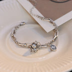 Retro Lucky Cat Double Chain Bracelet