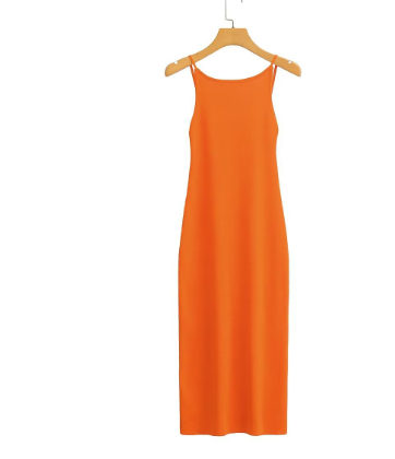 Backless Fitted Knit Midi Dress for Summer (One Piece)