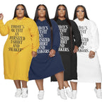 Mid-Length Printed Women's Hoodie Dress | Streetwear