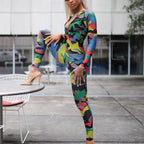 2020 Autumn Women's Camouflage Print Bodysuit