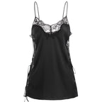 Lace Nightgown with Ice Silk Straps