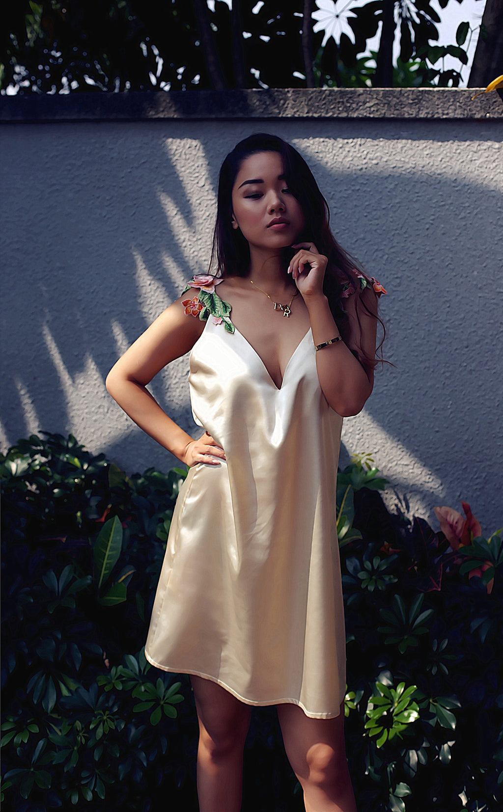 LIVA Embroidered Sleeveless Dress and Nightgown
