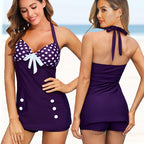Plus Size Women's Two-Piece Swimdress Bikini 5XL