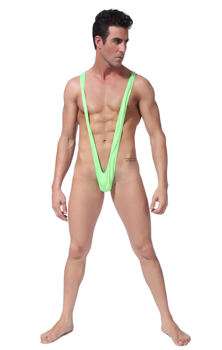 Men's Leopard Sling Thong Bodysuit