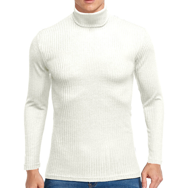 Men's High-Neck Long-Sleeve Warm Sweater