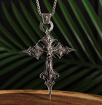 Gothic Skull Cross Necklace