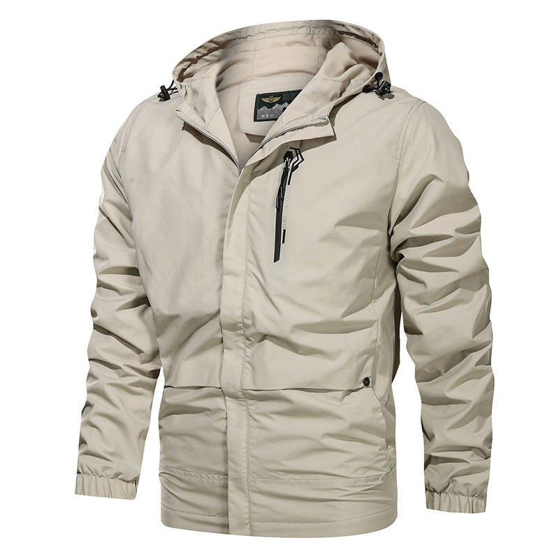 Men's Outdoor Hooded Quick Dry Jacket in Large Size