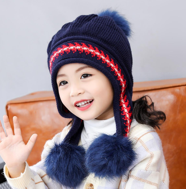 Cute Fleece Hat for Parents and Children | Embroidered Cap