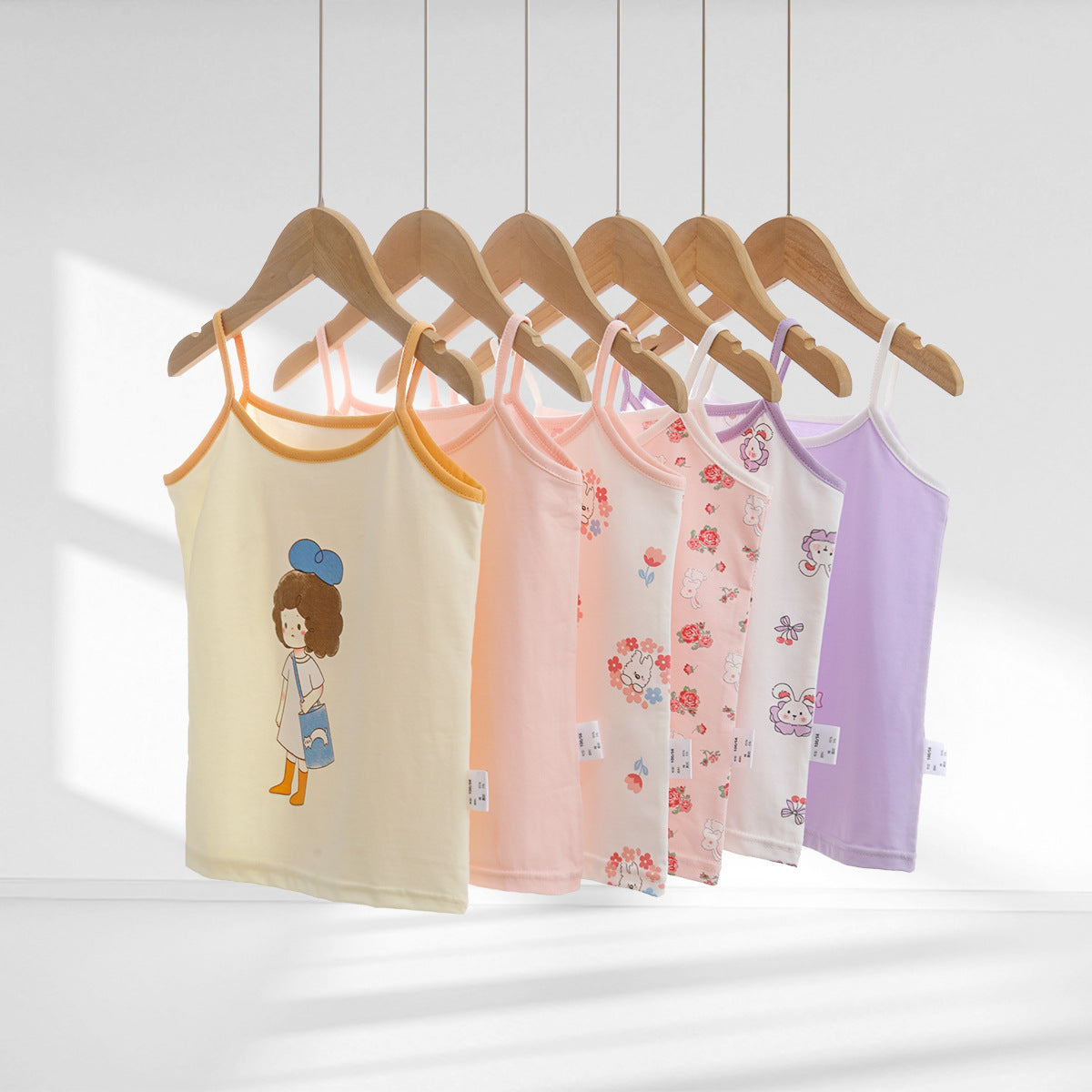 Summer New Girls' Cotton Cartoon Print Tank Top