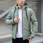 Men's Plus Size Cotton-padded Slim Hooded Coat