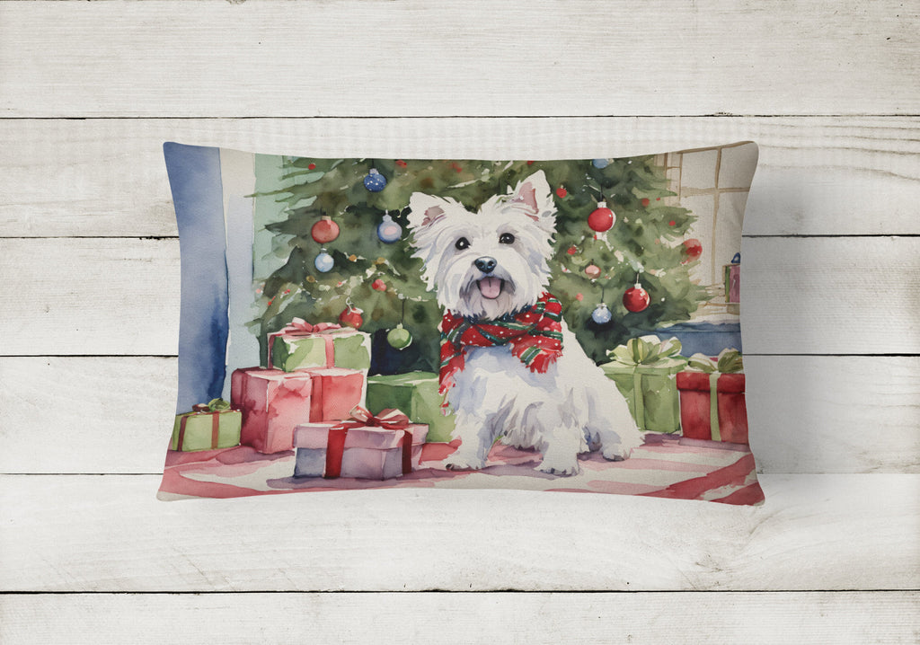 Westie Christmas Throw Pillow