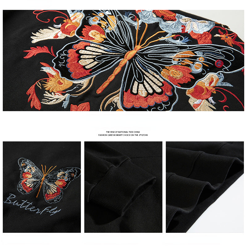 Autumn Chinese Style Zhuangzi Dream Butterfly Sweatshirt | Streetwear