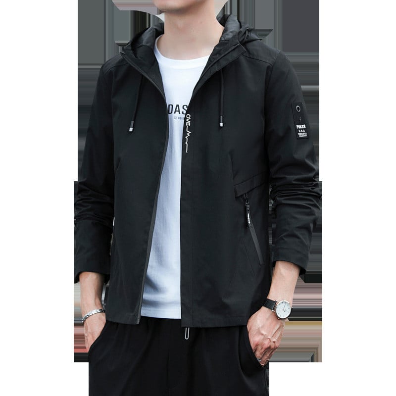 Men's Casual Loose Fit Hooded Jacket