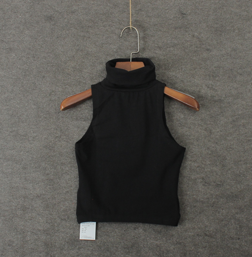 Women's High Neck Crop Top Tank