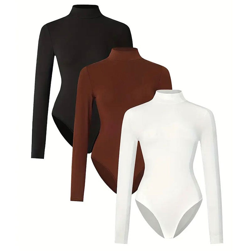 Form Fitting Long Sleeve Yoga Bodysuit