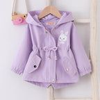 Cute Rabbit Hooded Jacket for Baby Girls (1-7 Years)