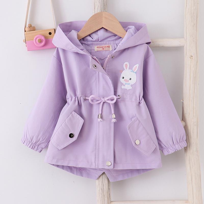Cute Rabbit Hooded Jacket for Baby Girls (1-7 Years)