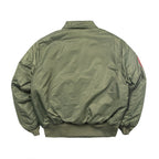 Men's Vintage Bomber Jacket with Embroidered Badge