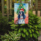English Setter Christmas Garden Flag